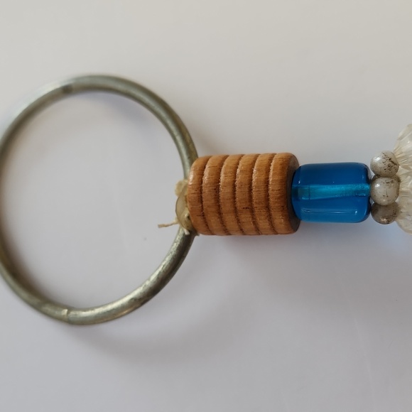 Unique vintage beaded plant hanger; see bead closeups - Picture 7 of 9